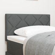 vidaXL Sänggavel Diamantblock Design Mörkgrå 80 cm Tyg