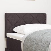vidaXL Sänggavel Diamantblock Design Mörkbrun 80 cm Tyg