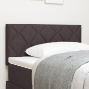 vidaXL Sänggavel Diamantblock Design Mörkbrun 90 cm Tyg