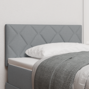vidaXL Sänggavel Diamantblock Design Ljusgrå 100 cm Tyg