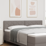 vidaXL Sänggavel Diamantblock Design Taupe 180 cm Tyg