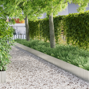 vidaXL Gräskanter 25 cm x 10 m Vågrät Flexibel Galvaniserad Stål