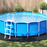 vidaXL Runt Poolöverdrag Svart Plast Ø 500 cm Poolöverdrag Runt