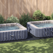 vidaXL Rektangulärt Poolöverdrag Svart Polyeten 640 x 321 cm Hållbart