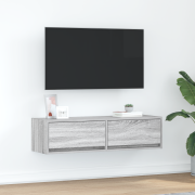 vidaXL TV-bänk grå sonoma 100x31x25,5 cm konstruerat trä