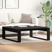 vidaXL Kaffeebord Svart Ek 100x100x35 cm Trä