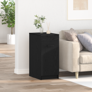 vidaXL Skrivbordsskåp i svart ek - 33x50x75 cm - Tillverkat av konstru...