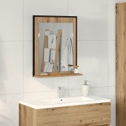 vidaXL Badrumsspegel artisan ek 50x12x60 cm konstruerat trä