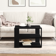 vidaXL Soffbord svart ek 59,5x59,5x40 cm konstruerat trä