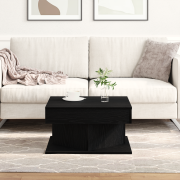 vidaXL Soffbord svart ek 57x57x30 cm konstruerat trä