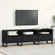 vidaXL TV-bänk svart ek 150x30x44,5 cm konstruerat trä