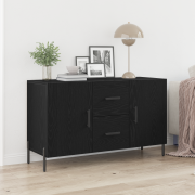 vidaXL Sideboard svart ek 100x36x60 cm konstruerat trä
