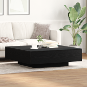 vidaXL Soffbord svart ek 100x100x31 cm konstruerat trä