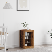 vidaXL Sideboard med LED-lampor återvunnet trä 41x37x67 cm