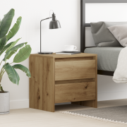 vidaXL Sängbord artisan ek 45x34x44,5 cm konstruerat trä
