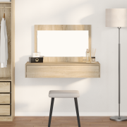 vidaXL Väggmonterat sminkbord sonoma-ek 100x40x70 cm