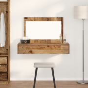 vidaXL Väggmonterat sminkbord återvunnet trä 100x40x70 cm