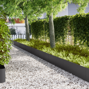 vidaXL Rabattkanter 10 st svart 100x0.5x15 cm stål