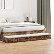 vidaXL Sänglådor rökt ek 200x36,5x16,5 cm konstruerat trä