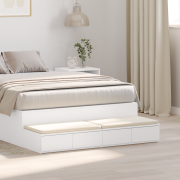 vidaXL Sänglådor vit 120x36,5x16,5 cm konstruerat trä