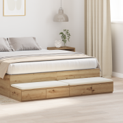 vidaXL Sänglådor Artisan Ek 140x36,5x16,5 cm Konstruerat trä
