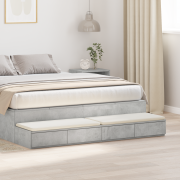 vidaXL Sänglådor Betonggrå 160x36,5x16,5 cm Konstruerat trä