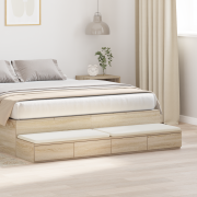 vidaXL Sänglådor Sonoma Ek 135x36,5x16,5 cm Tillverkad i trä