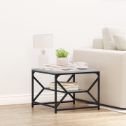vidaXL Kaffe Bord med Hylla - Grå Sonoma - 51x50x40 cm - Tillverkat av...