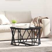 vidaXL Kaffebord Svart Ek 80x80x42 cm Tillverkat trä