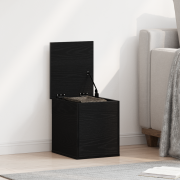 vidaXL Förvaringslåda svart ek 30x35x35 cm konstruerat trä