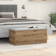 vidaXL Förvaringslåda Artisan Ek 90x35x35 cm Konstruerat Trä