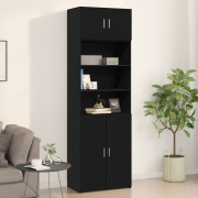 vidaXL Väggskåp svart ek 70x42,5x40 cm konstruerat trä