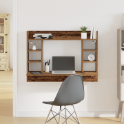 vidaXL Väggmonterat Skrivbord Gamla Trä 105x48x75 cm Konstruerat Trä