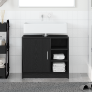 vidaXL Handfatsskåp Svart Ek 63x29x55 cm Konstruerat trä