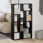 vidaXL Bokhylla i svart ek 72x20x120 cm konstruerat trä