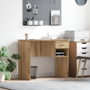 vidaXL Skrivbord med Förvaring Artisan Ek 90x49.5x75 cm Konstruerat tr...