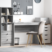 vidaXL Datorbord Grå sonoma MDF 100 x 40 x 76 cm Enkelt Datorbord