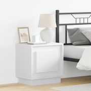 vidaXL Sängbord med LED-lampor 2 st Vit 44x34,5x45 cm