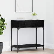 vidaXL Konsolbord Svart Ek 75x34.5x75 cm Konstruerat Trä