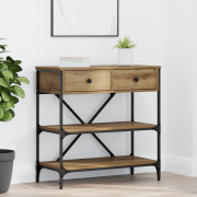 vidaXL Konsolbord Artisan Ek 75x34.5x75 cm Konstruerat trä
