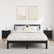vidaXL Sängbord 2 st Svart Ek 40x35x50 cm Konstruerat Trä