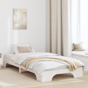 vidaXL Sängram Vit 80x200 cm i Massivt Tallträ