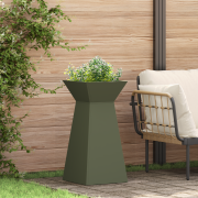 vidaXL Växtställ Olivgrön Metall 35 x 35 x 73 cm Krukor Växtställ