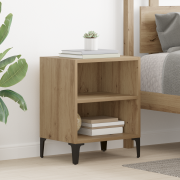 vidaXL Sängbord Artisan Ek 40x30x50 cm Ingenjörat Trä
