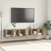 vidaXL TV-bänksset Artisan Ek MDF, Fanér Medium TV-bänk Rektangulär