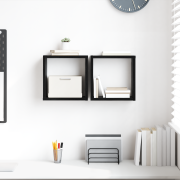vidaXL Vägghyllor Svart Ek MDF 26 x 15 x 26 cm Vägghyllor Fyrkantig