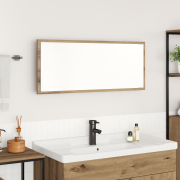vidaXL Badrumsspegel Artisan ek Konstruerat trä, Glas 90 x 8.5 x 37 cm