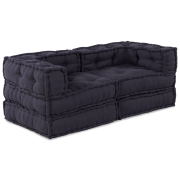 vidaXL Modulpuff 2 st antracit tyg
