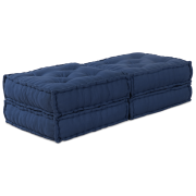 vidaXL Modulpuff 2 st indigo tyg