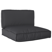 vidaXL 2-delars Pallet Kudde Set Svart Oxford Tyg